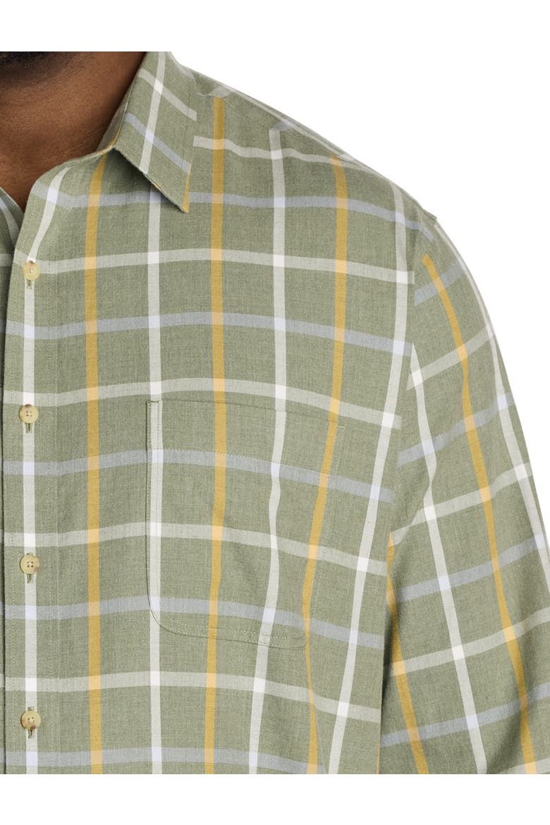 Big & Tall Silva Flannel Sport Shirt, Alternate, color, GREEN