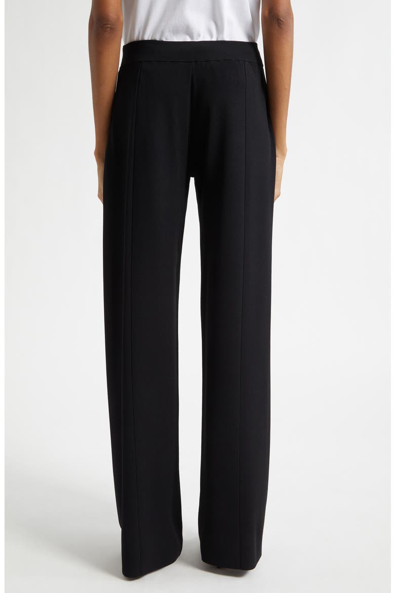 Straight Leg Compact Knit Trousers, Alternate, color, BLACK