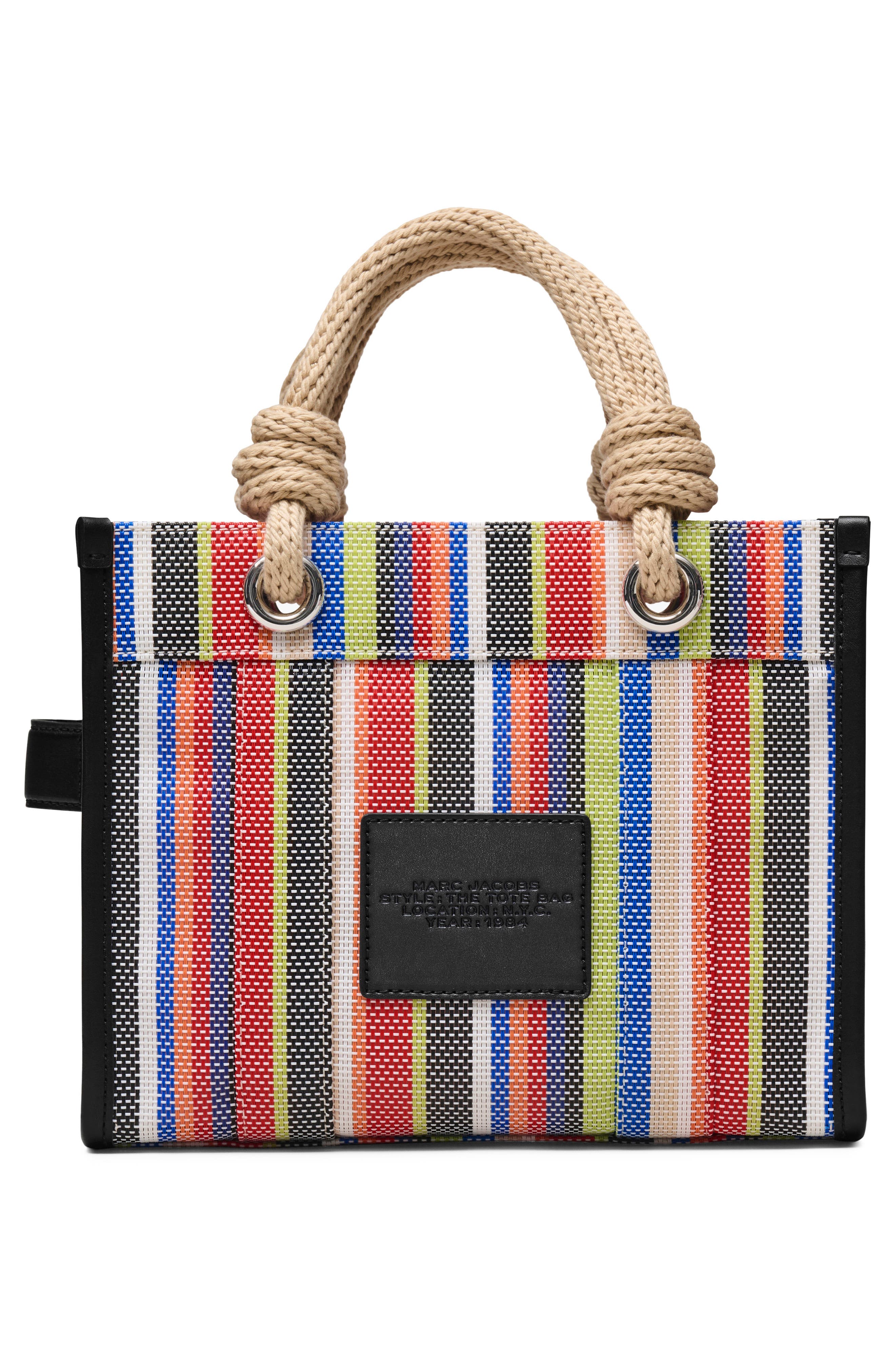 Marc Jacobs The Small Stripe Mesh Tote, Alternate, color, Red Multi