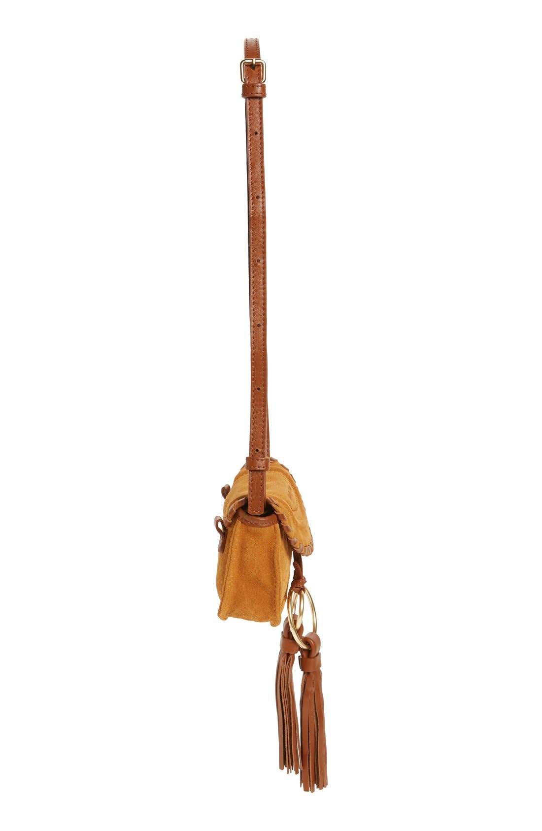 Nano Polly Leather Crossbody Bag, Alternate, color, HAZEL/ YELLOW