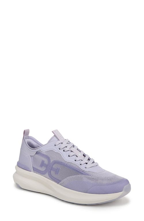 Sam Edelman Sarita Lace Up Performance Sneaker Lavender Fabric In Lavender