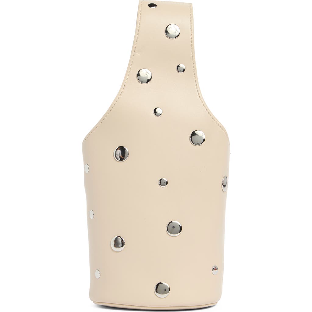 BCBG Mini Studded Faux Leather Bucket Bag in Almond at Nordstrom Rack