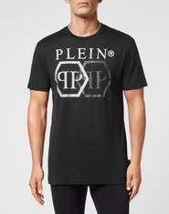 PHILIPP PLEIN T-Shirt Round Neck Ss Stones Hexagon Men