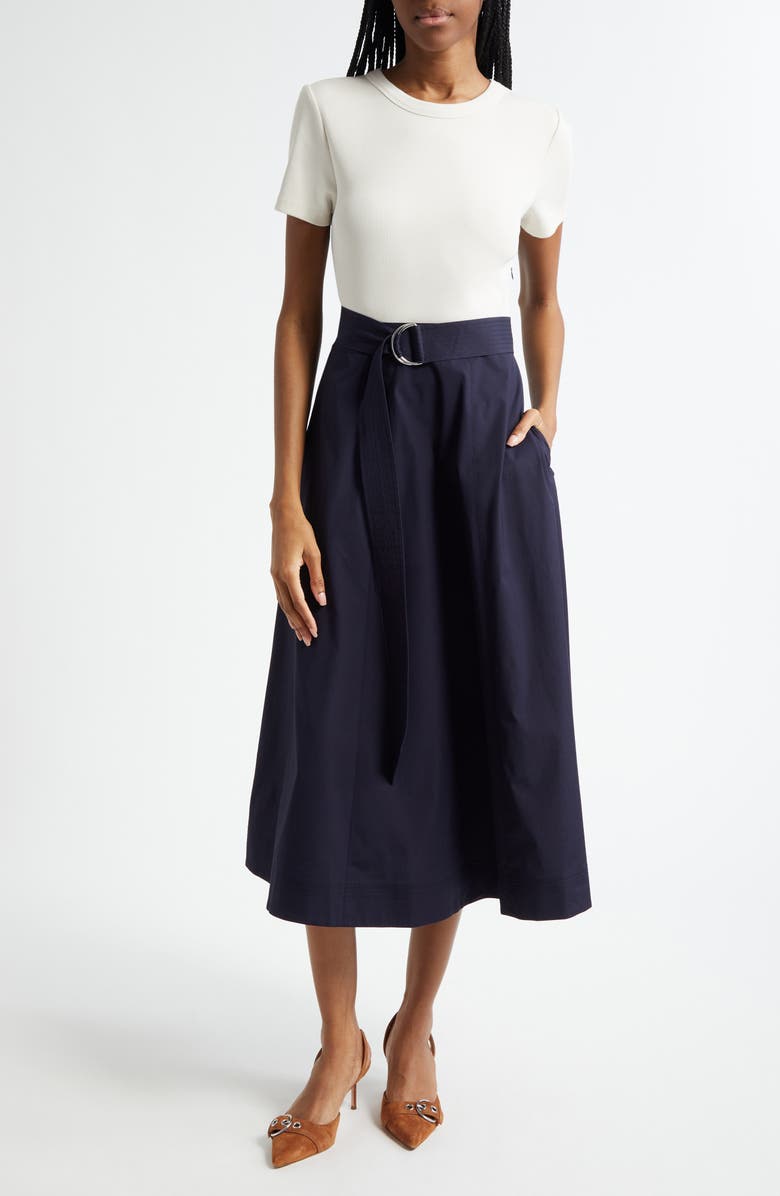 Veronica Beard Facia Mixed Media Dress, Main, color, 