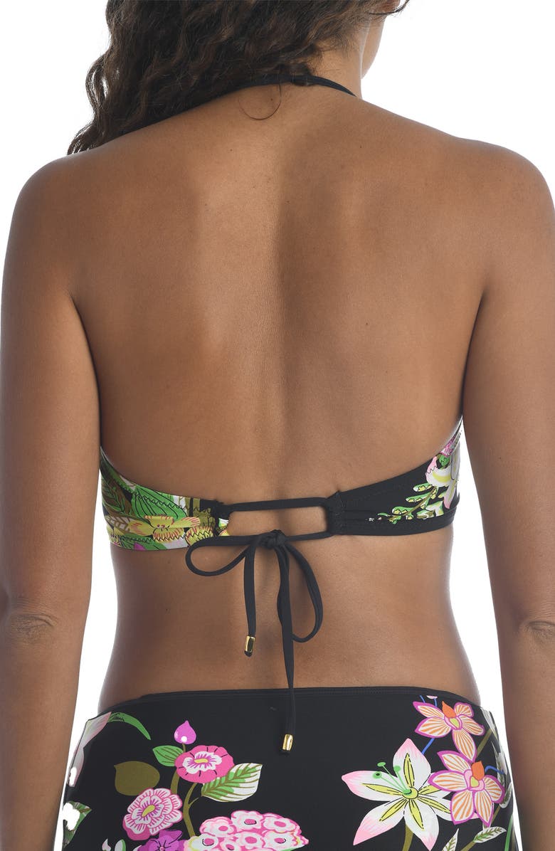 Trina Turk Moonlit Lotus Bandeau Bikini Top, Alternate, color,