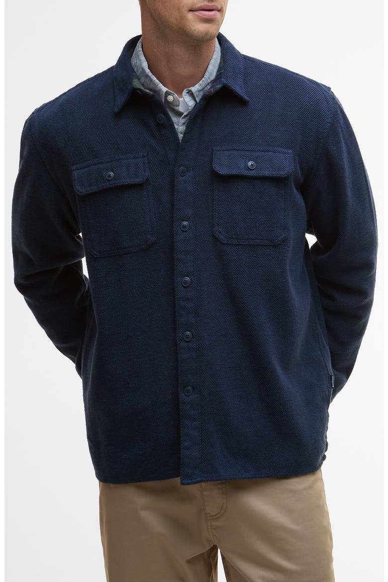 Baystone Relaxed Twill Shirt Jacket, Main, color, NAVY