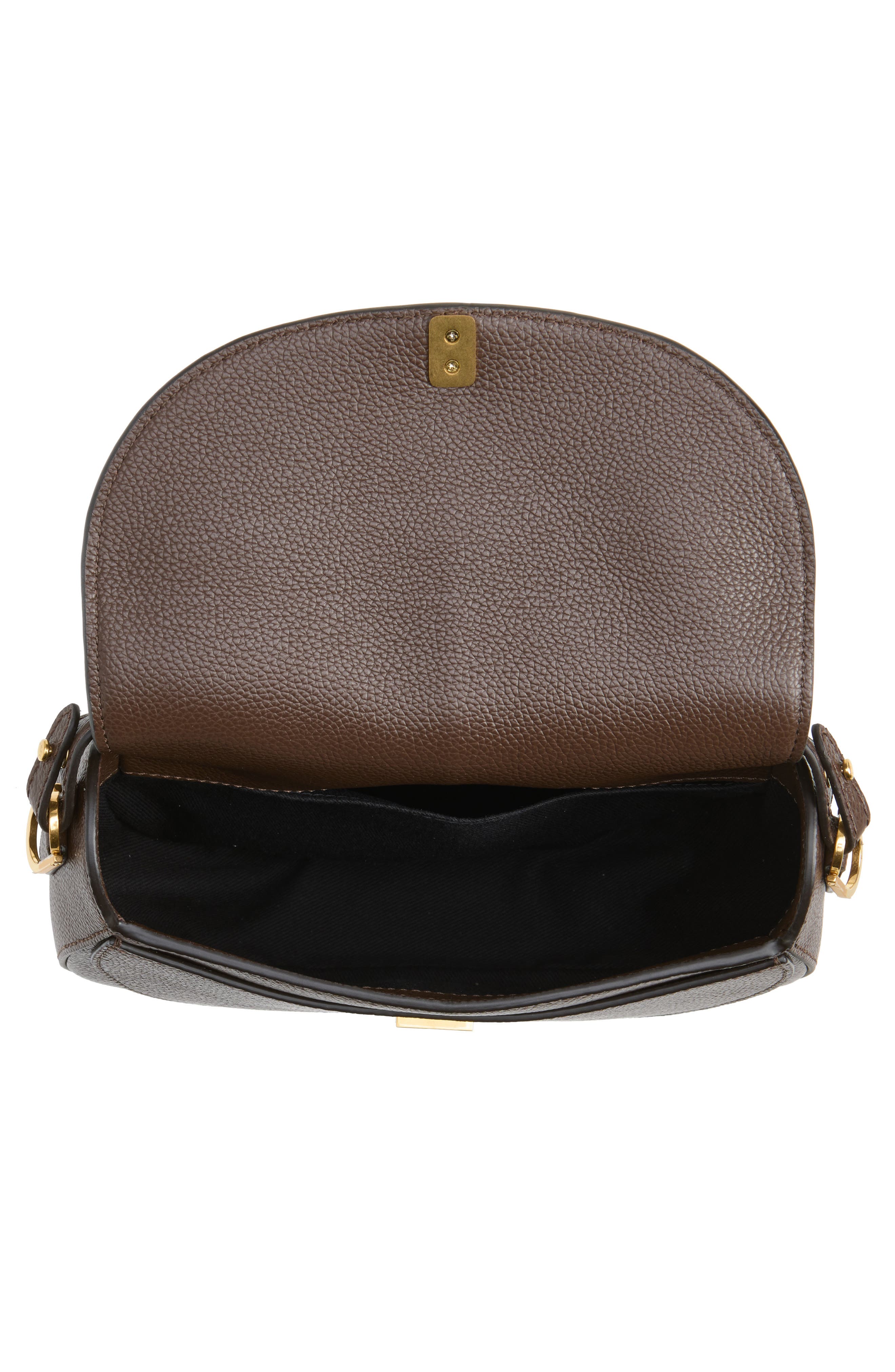 Siena Leather Saddle Crossbody Bag, Alternate, color, MOCHA