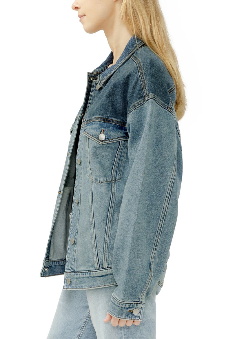 Western Two-Tone Denim Jacket, Alternate, color, GLIMMER
