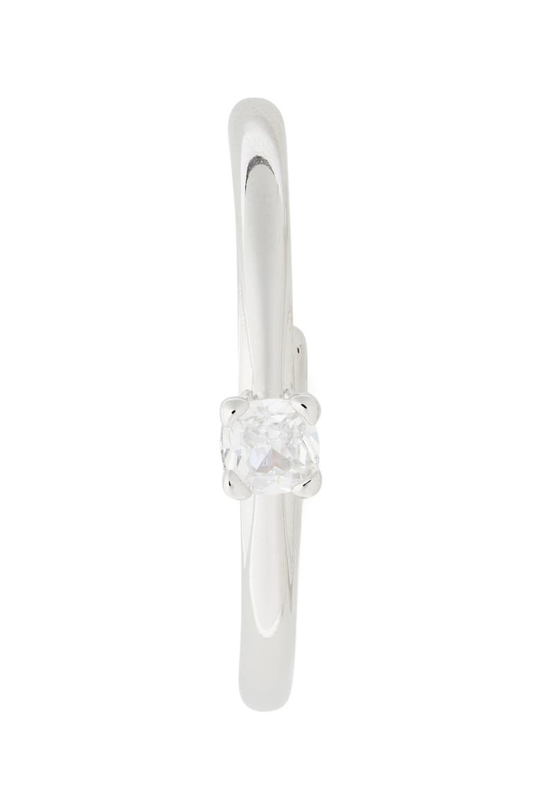 little luxuries hoop earrings, Alternate, color, CLEAR/ SILVER