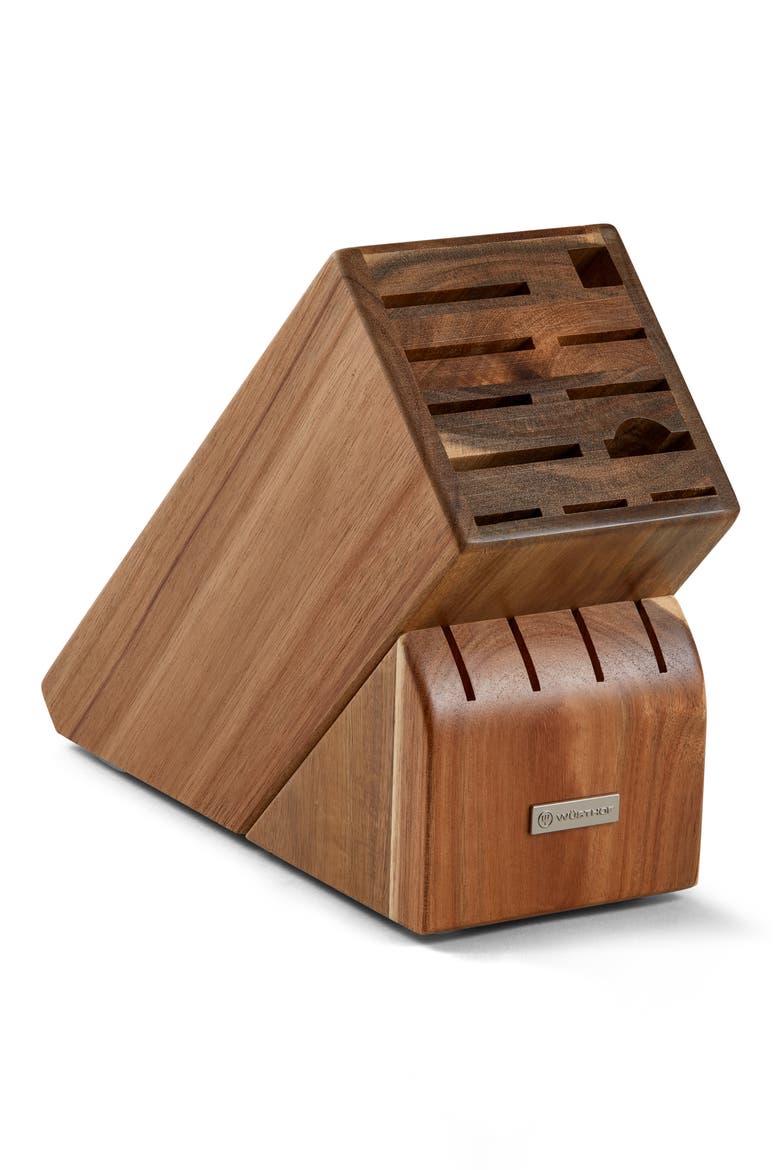 15-Slot Acacia Knife Block, Main, color, ACACIA