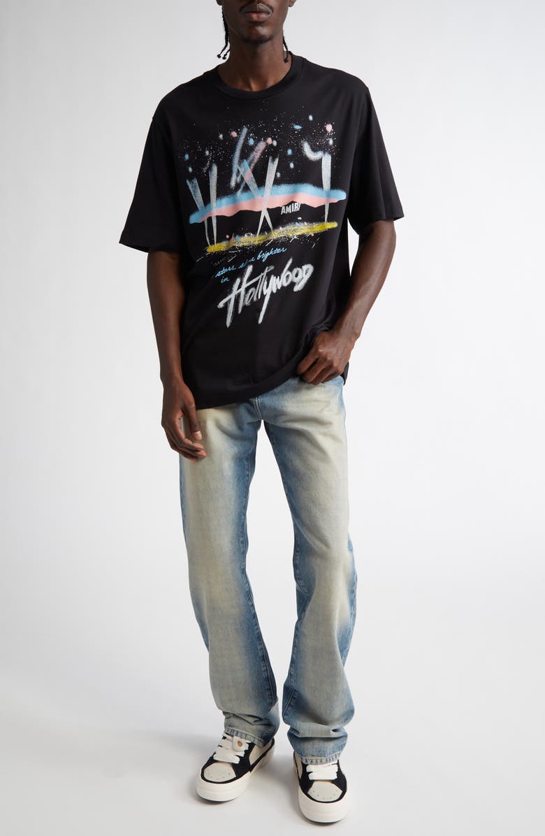 AMIRI Hollywood Lights Cotton Graphic T-Shirt, Alternate, color,