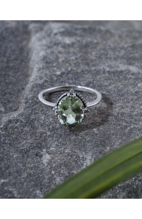Ys Gems Green Amethyst Ring In Green