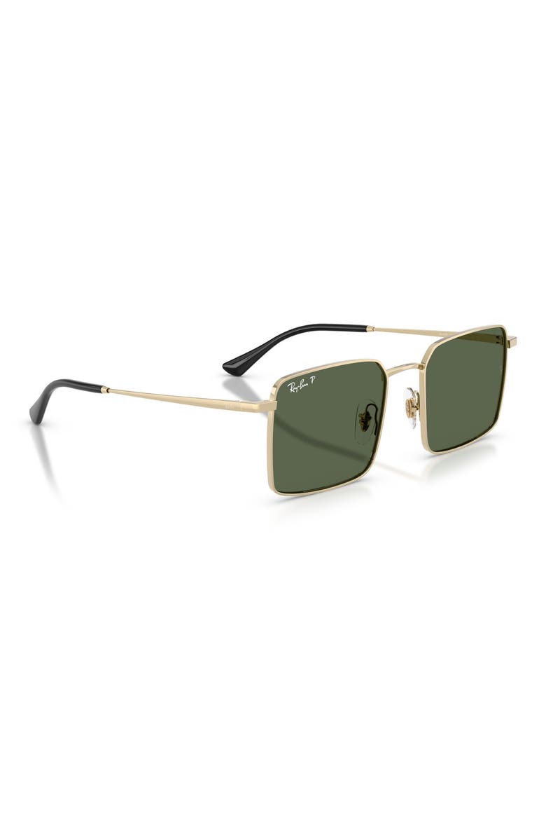 Polarized Square Sunglasses, Alternate, color, PALE GOLD / DARK GREEN POLAR