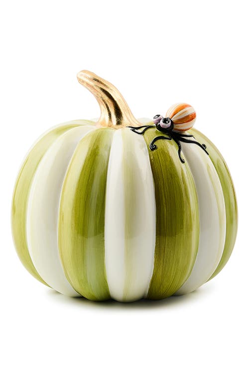 Mackenzie-childs Mackenzie Childs Fergal's Friend Spider On A Small Pumpkin In Green