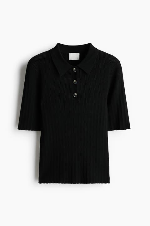 Pointelle-knit Top