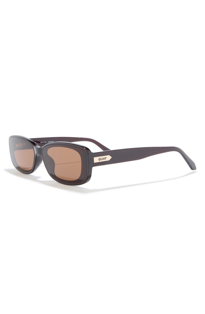 QUAY Vibe Check 62mm Small Square Sunglasses, Alternate, color, Chocolate/ Brown