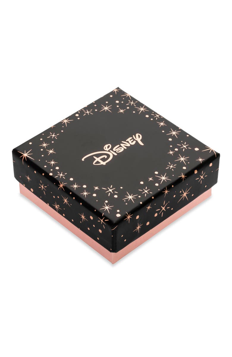 Disney Silver Plated Cubic Zirconia Endless Hoop Earrings, Alternate, color, Silver