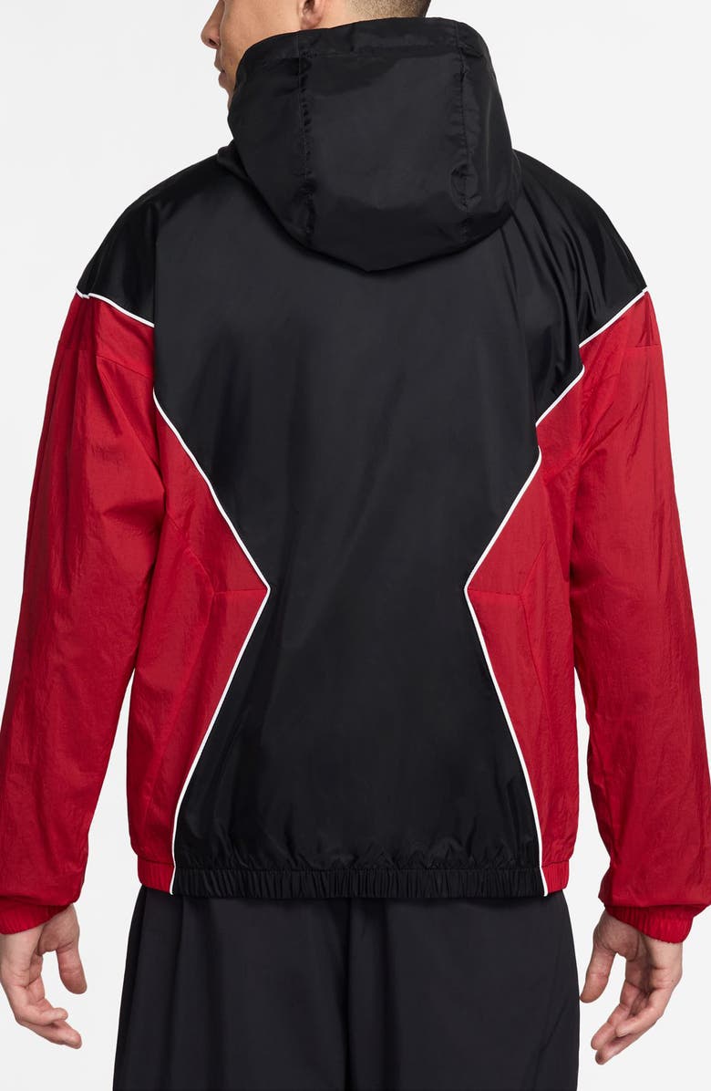 Jordan Essentials Draft Hooded Jacket, Alternate, color, Black/ Gym Red/ White