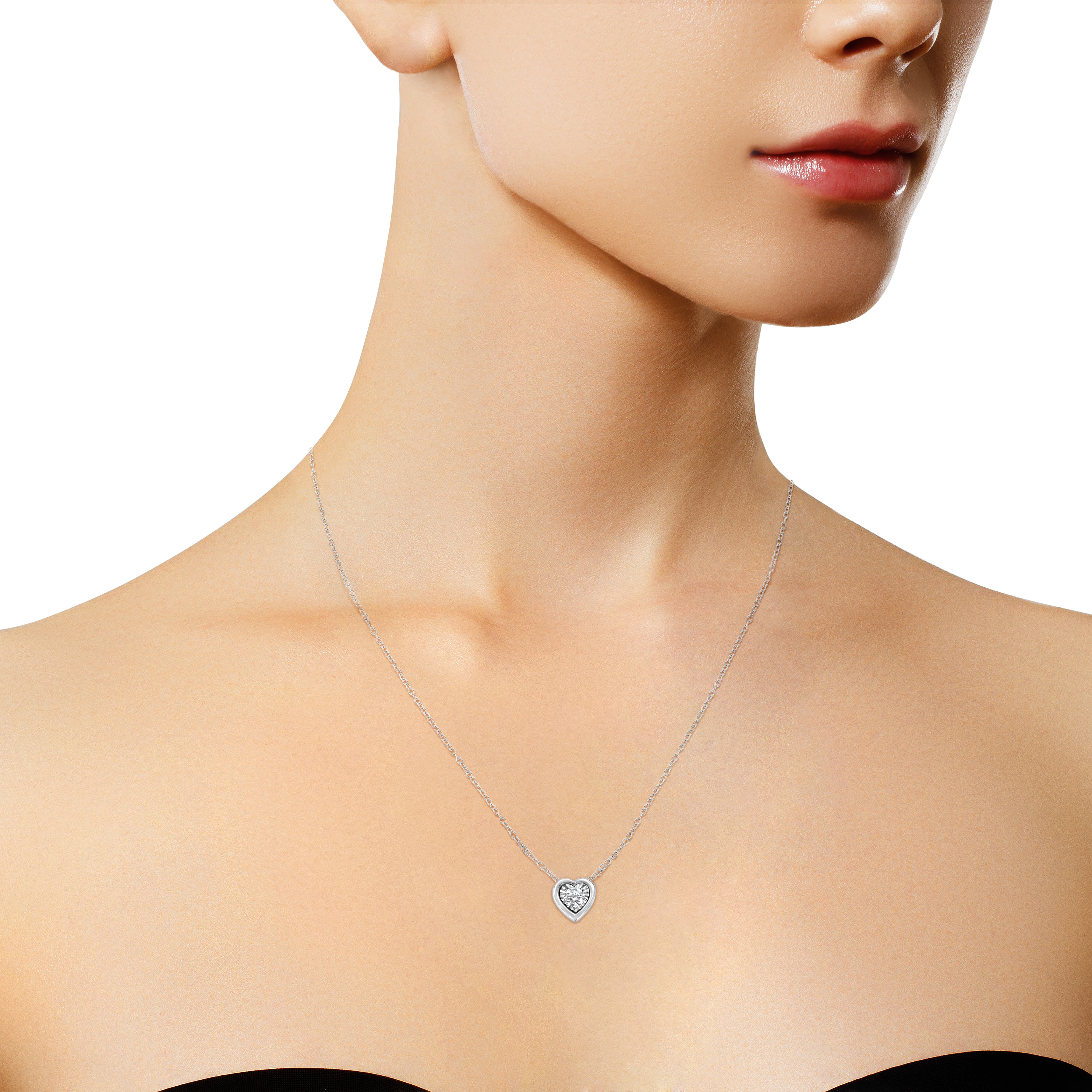 Haus of Brilliance 10K White Gold 1/10 ctw Miracle Set Round-Cut ...