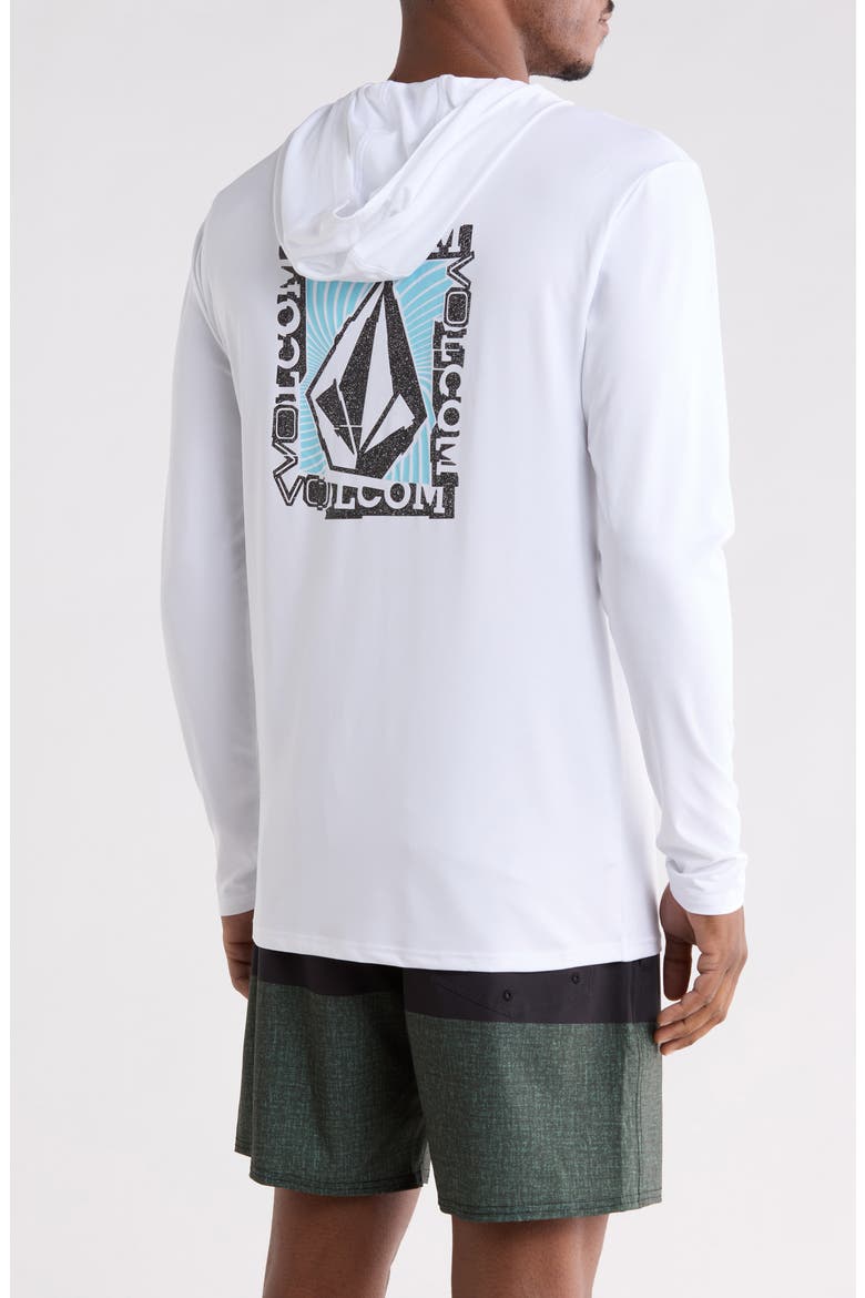 Hooded Swim Shirt & Shorts Set, Alternate, color, WHITE