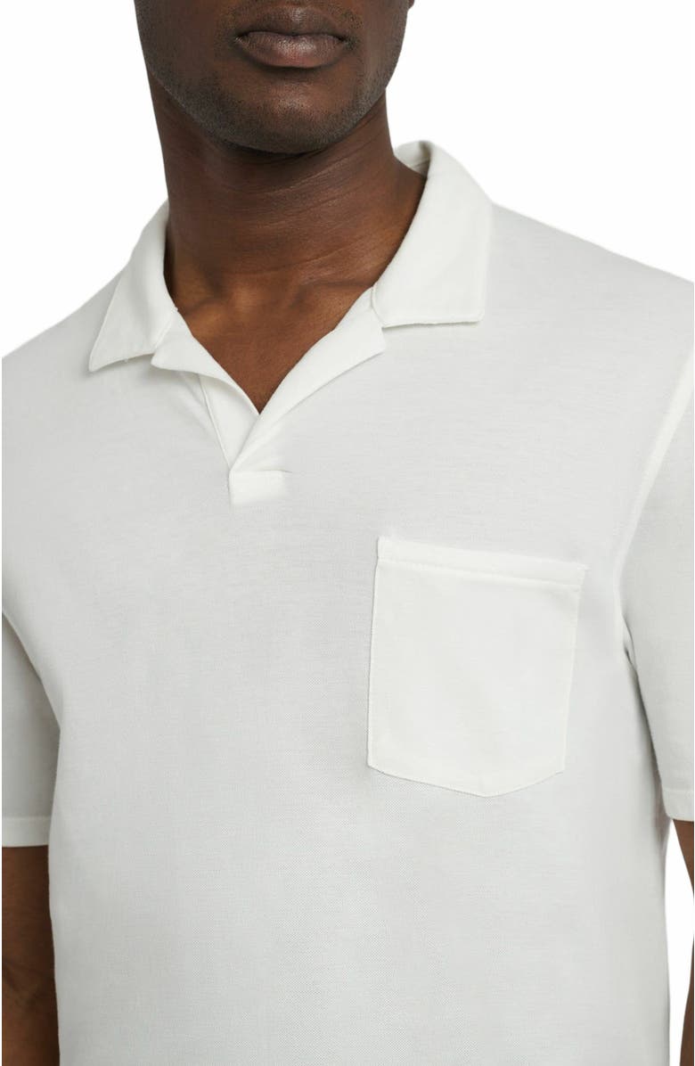 Onia Johnny Collar Pique Polo, Alternate, color, White