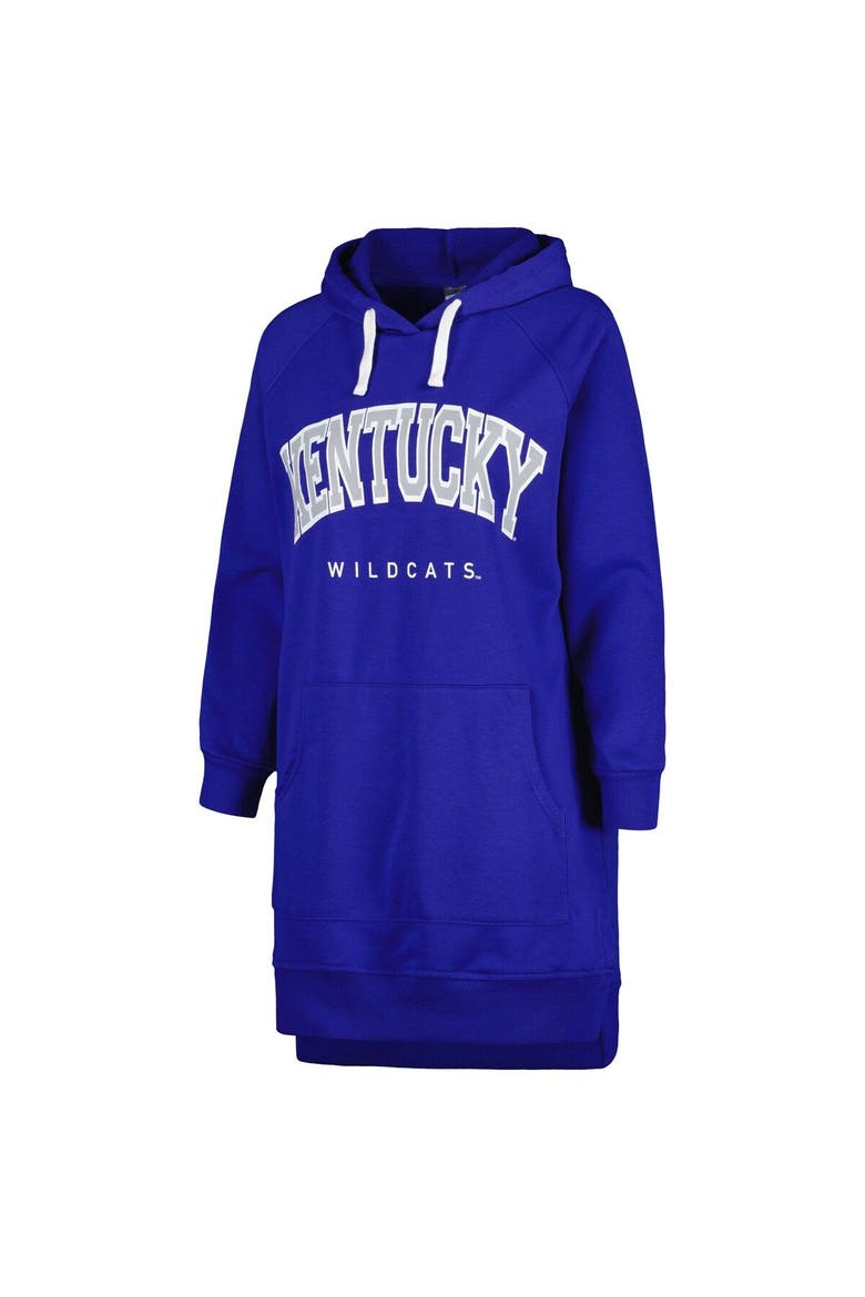 Women's Gameday Couture Royal Kentucky Wildcats Take a Knee Raglan Hooded Sweatshirt Dress, Alternate, color, Royal