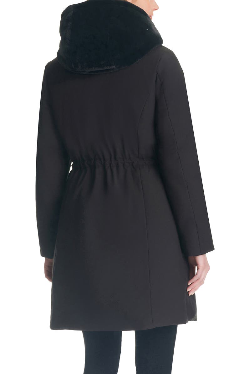 Kate Spade New York down parka with faux fur hood, Alternate, color,