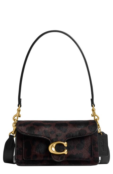 Tabby Leopard Genuine Calf Hair Shoulder Bag