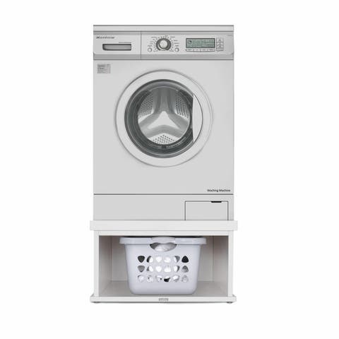 Wooden Laundry Pedestal for Washer & Dryer, 33.86x 29.92 Universal Fit