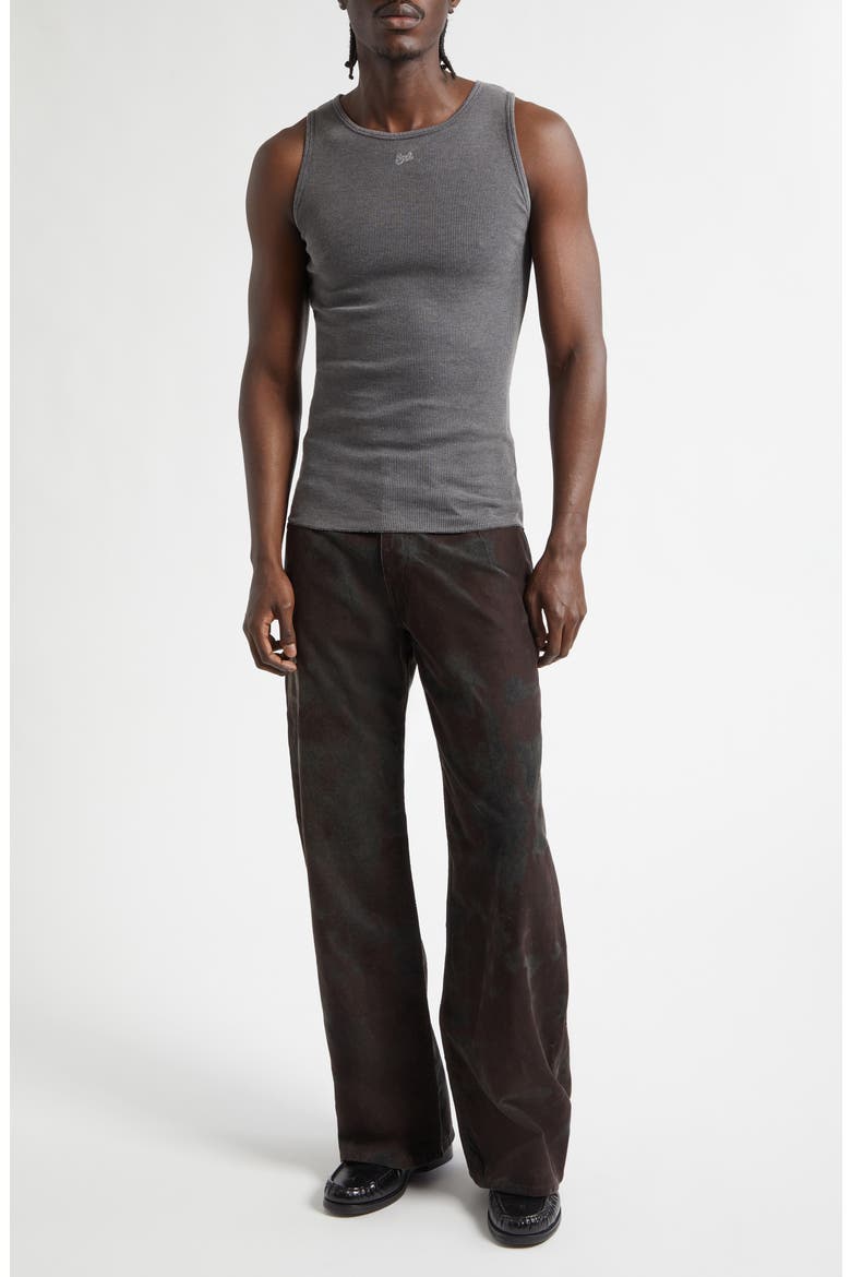 Faded Rib Tank, Alternate, color, FADED BLACK