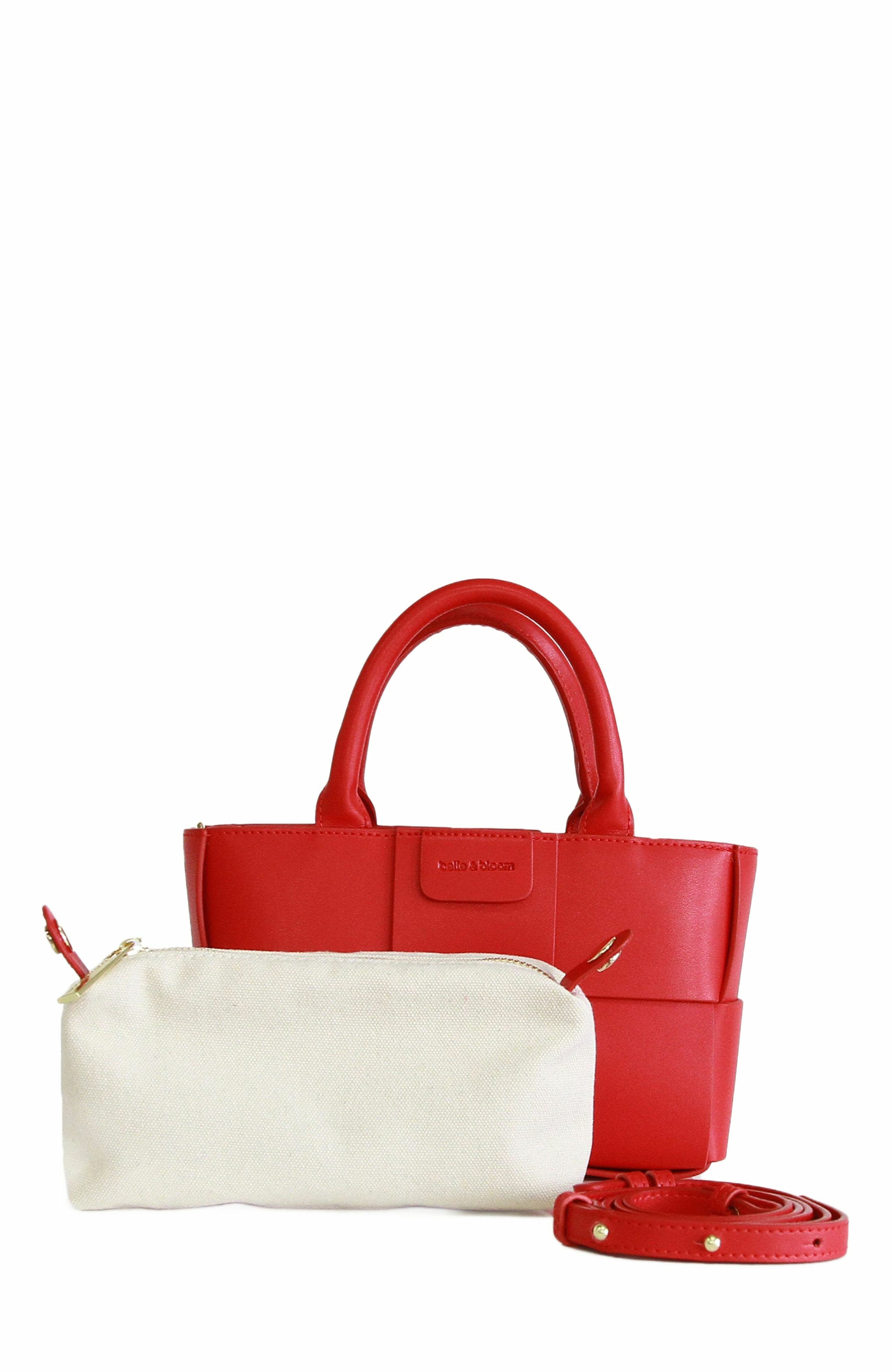 Belle & Bloom Little Love Woven Crossbody Bag, Alternate, color, Red