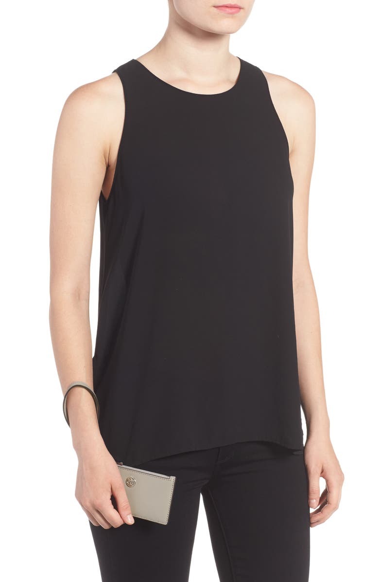 Tory Burch Parker Leather Card Case, Alternate, color, 