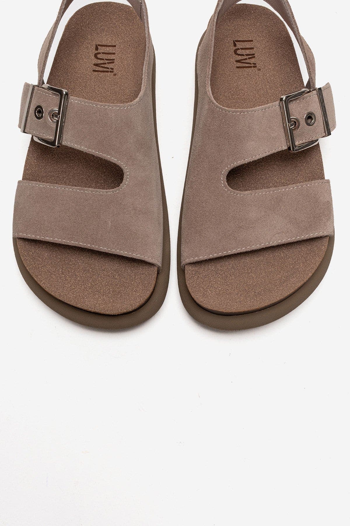 Jalven Leather Sandal, Alternate, color, Ivory Suede