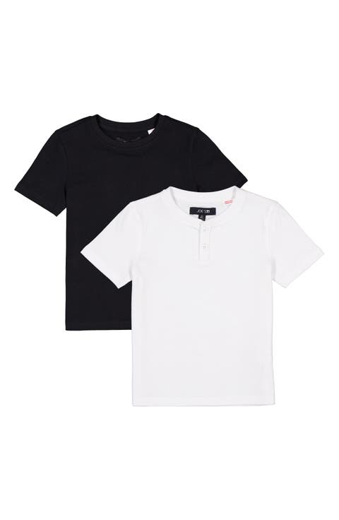 Kids' Crewneck & Henley Neck T-Shirt Set (Little Kid)