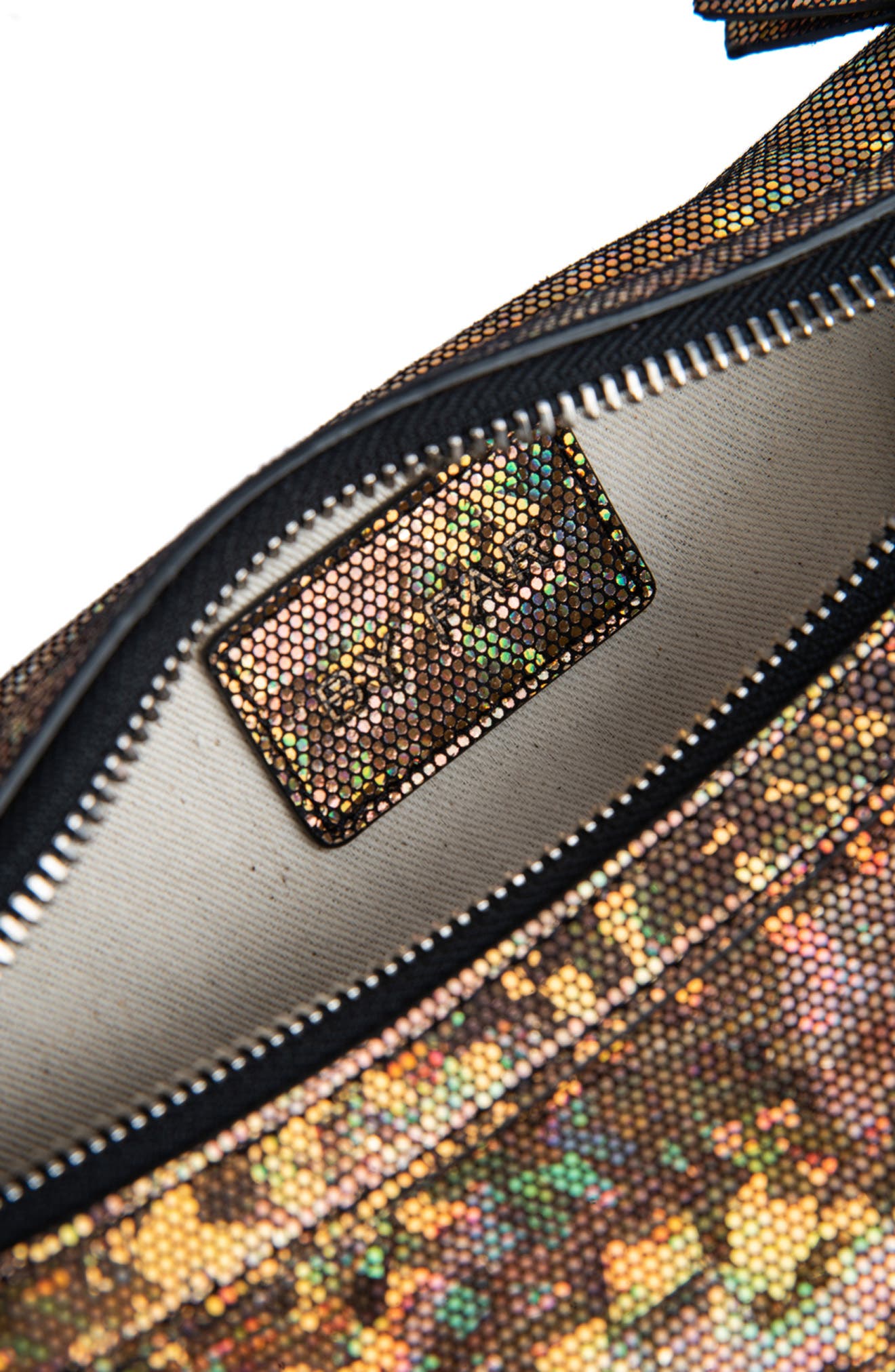 By Far Amira Hologram Leather Shoulder Bag, Alternate, color, 