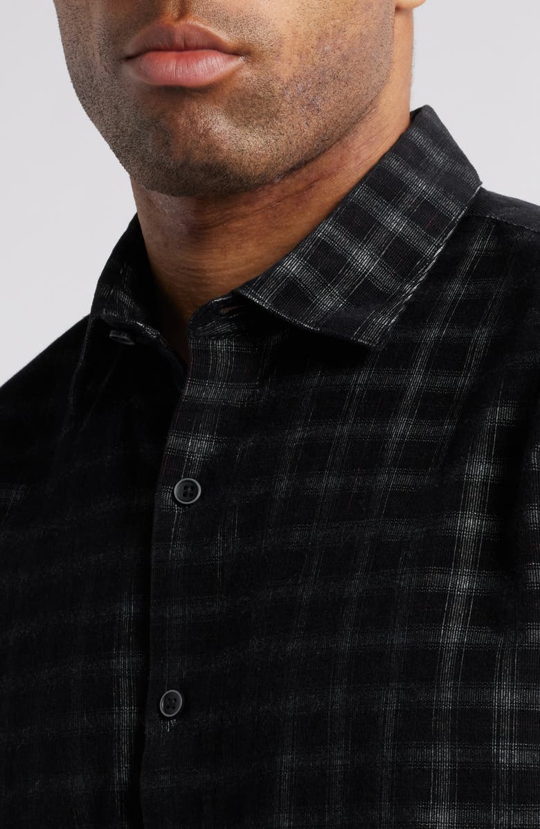 Southland Plaid Corduroy Button-Up Shirt