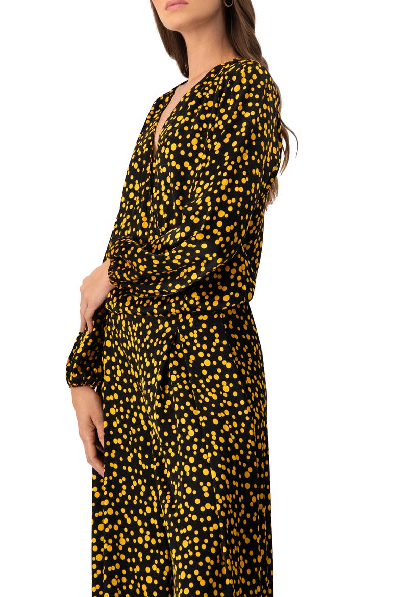 Polka Dot Straight Blouse, Alternate, color, Black