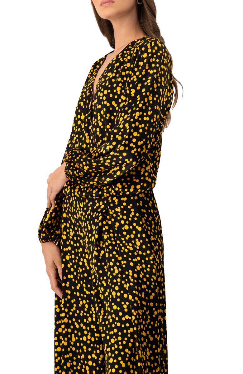 IVONNE Polka Dot Straight Blouse, Alternate, color, Black