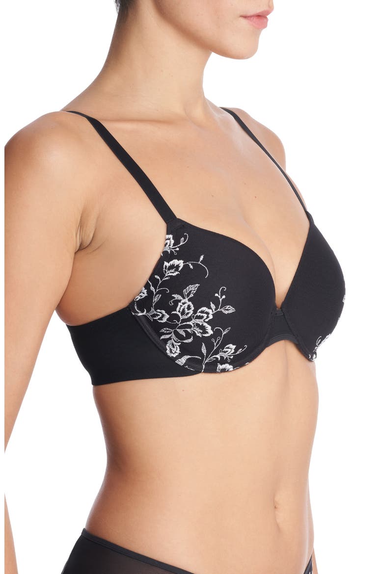 Flawless Underwire Contour Bra, Alternate, color, BLACK