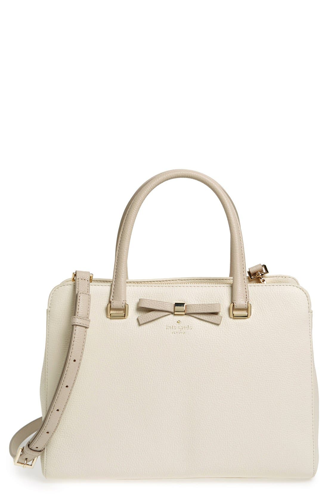 'henderson street - morgane' satchel, Main, color, CEMENT/ CRISP LINEN