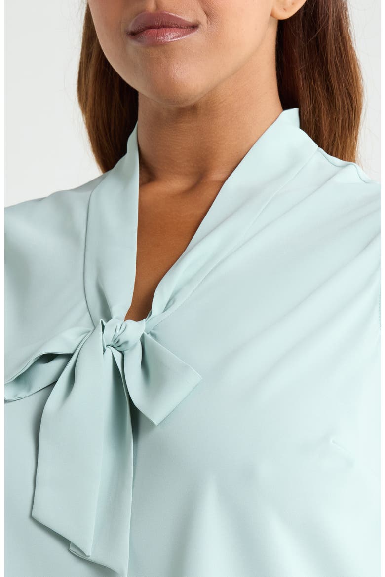 Tie Front Sleeveless Top, Alternate, color, SEA GLASS