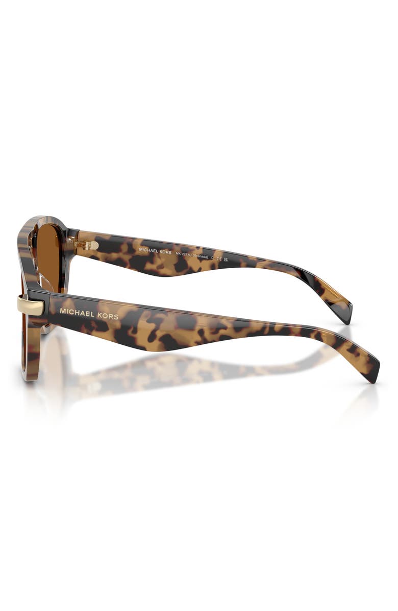 Michael Kors Grenada 56mm Aviator Sunglasses, Alternate, color, Vintage Tortoise / Amber Mono