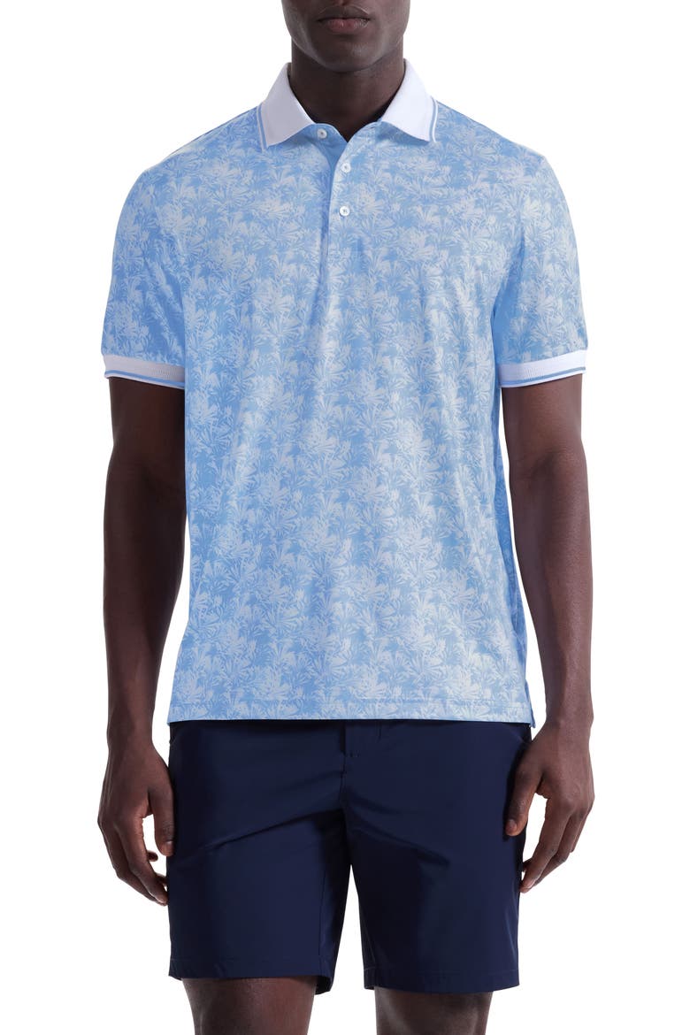 Three-Button Performance Polo, Main, color, SKY