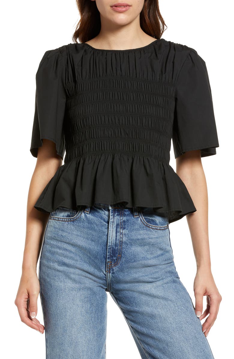 Rails Rosie Smocked Peplum Top, Main, color,