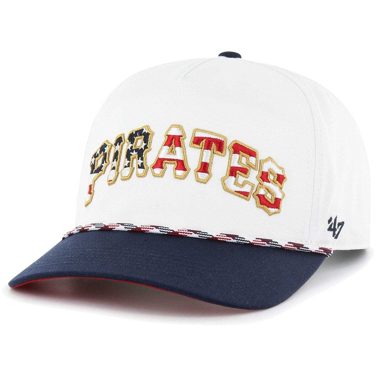 '47 Men's '47 White Pittsburgh Pirates Flag Script Hitch Snapback Hat ...