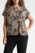Jones New York Extended Shoulder Double Trim Top