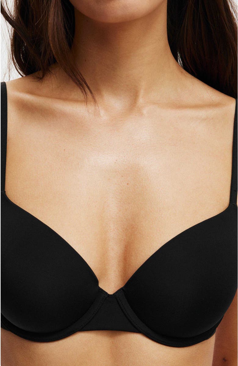 COTTON ON BODY Women's Ultimate Comfort T-Shirt Bra, Alternate, color, Black