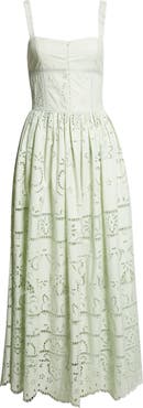 Alice + Olivia Anya Embroidered Cotton Maxi Dress