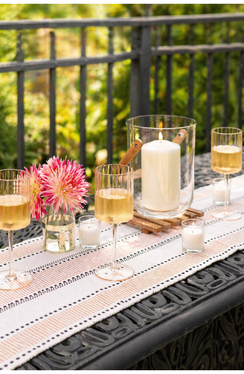 Jeanne Fitz Scalloped Rim Fluted Wine Glass, Set of 4, 12oz, Amber, Alternate, color, Amber
