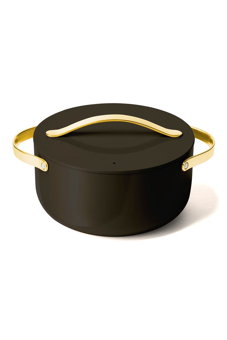 6.5 Quart Dutch Oven With Lid, Main, color, BLACK/ GOLD